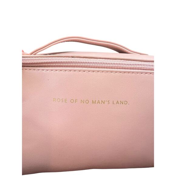 EACMY Travel Makeup Cosmetic Toiletries Waterproof Portable Pouch Open Flat Pink - Picture 13 of 14